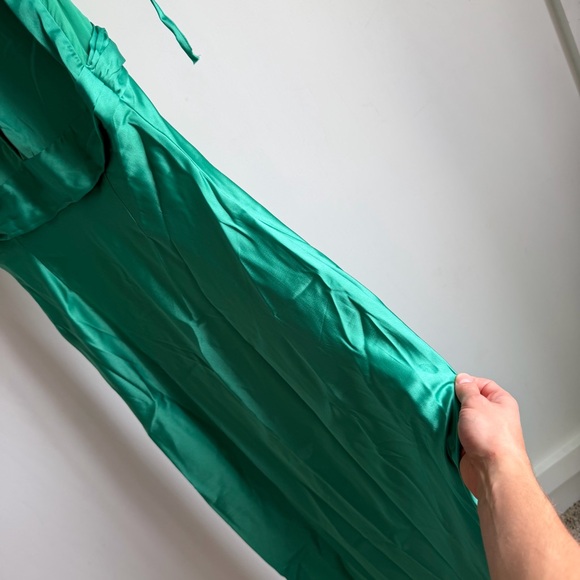 Free People Cooper Maxi Dress Lace Detail Verdis Green Sz 8 - Picture 10 of 12